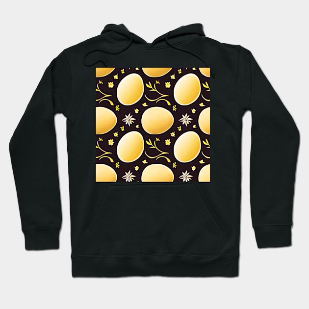 Easter eggs 2 wallpaper style (MD23Etr002) Hoodie by Maikell Designs